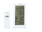 Wit draadloos weerstation met buitensensor.