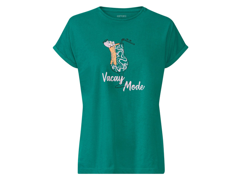 Ga naar volledige schermweergave: esmara® Dames-T-shirt, licht getailleerd model, met ronde hals - afbeelding 8