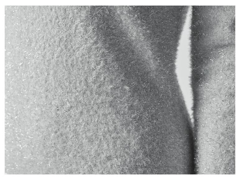 Close-up van zilveren glitterstof