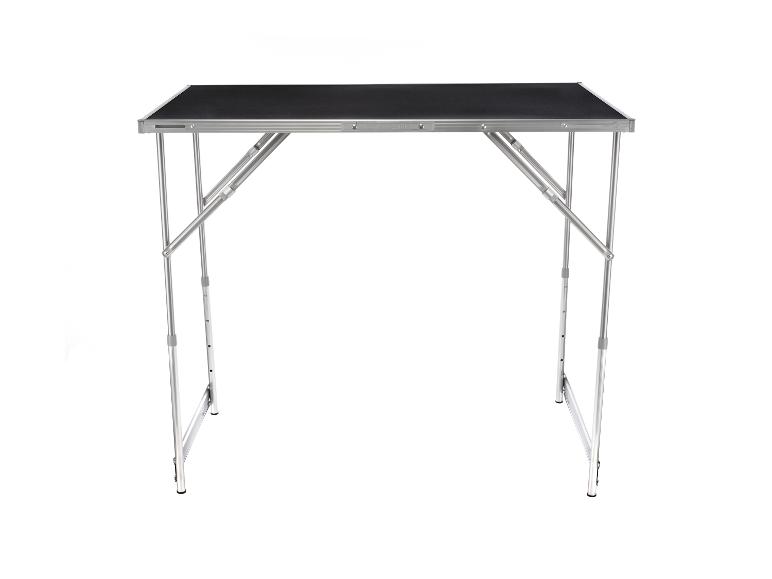 PARKSIDE werkbank met zwart blad en zilveren poten