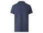 Donkerblauw poloshirt voor heren, achteraanzicht.