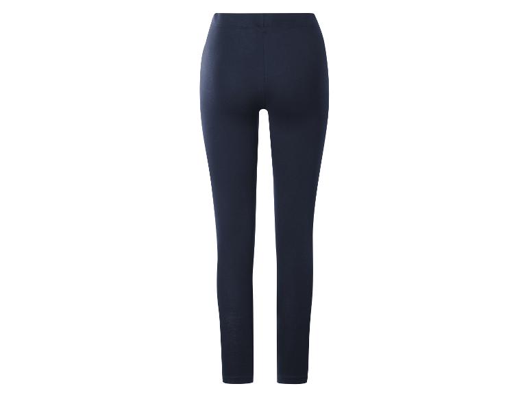 Donkerblauwe dameslegging, achteraanzicht.