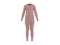 Roze thermoshirt met lange mouwen en bijpassende legging set voor dames