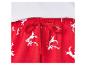 Rode pyjamabroek met witte rendierprint en rood trekkoord