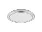 Ronde plafondlamp met zilveren rand en witte diffuser