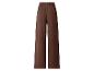 Bruine wijde broek met elastische tailleband