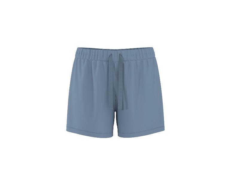 Blauwe dames shorts met trekkoord in de taille.