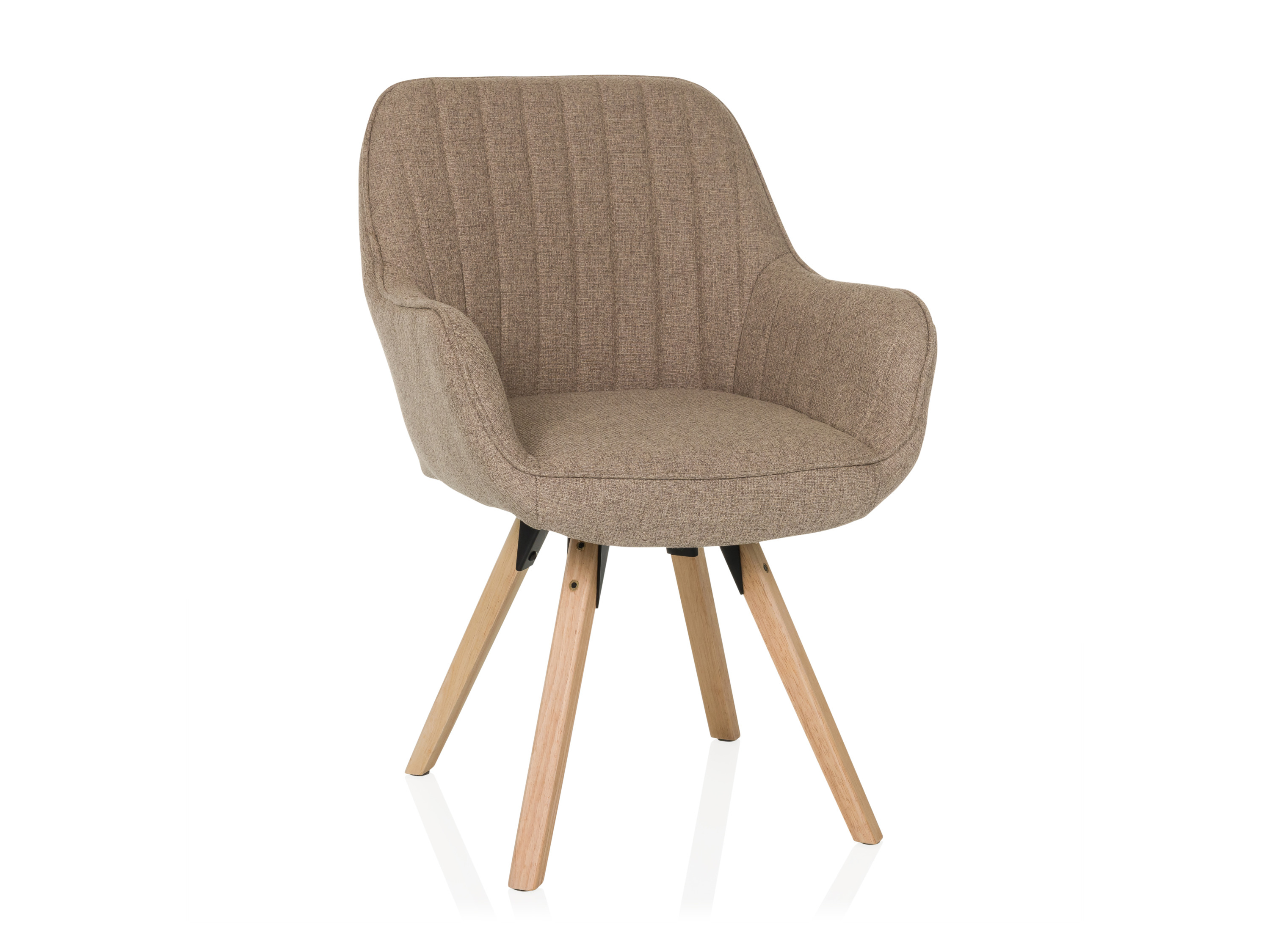 HJH LIVING Draaibare eetkamerstoel Scandi Soft (Beige)