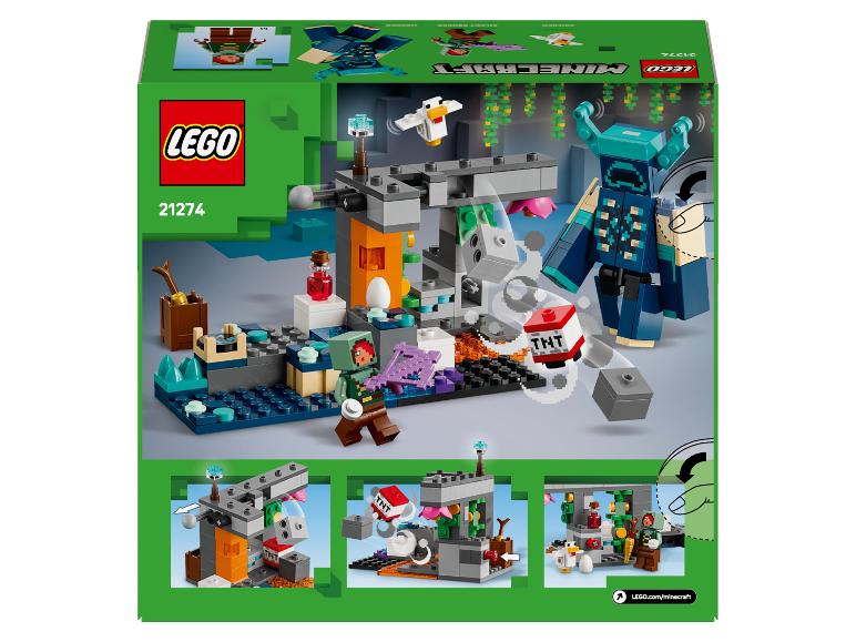LEGO Minecraft set 21274 met een Warden, TNT-functie en figuren.