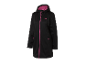 Een zwart Crivit softshell jack met roze accenten.