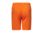 Oranje shorts met elastische tailleband.
