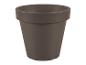 Bruine plastic bloempot