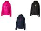 Regatta sportjacks met capuchon: roze, zwart en donkerblauw.