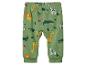 Groene babybroek met jungle dierenprint