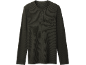 Donkergroen heren Henley shirt met lange mouwen, wafelstructuur en borstzakje.