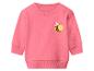 Roze baby sweater met bijenmotief
