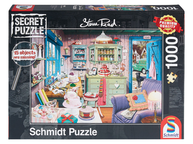 Schmidt puzzel van 1000 stukjes met een 'Secret Puzzle' afbeelding van een bakkerij.
