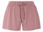 Roze jersey shorts met trekkoord.