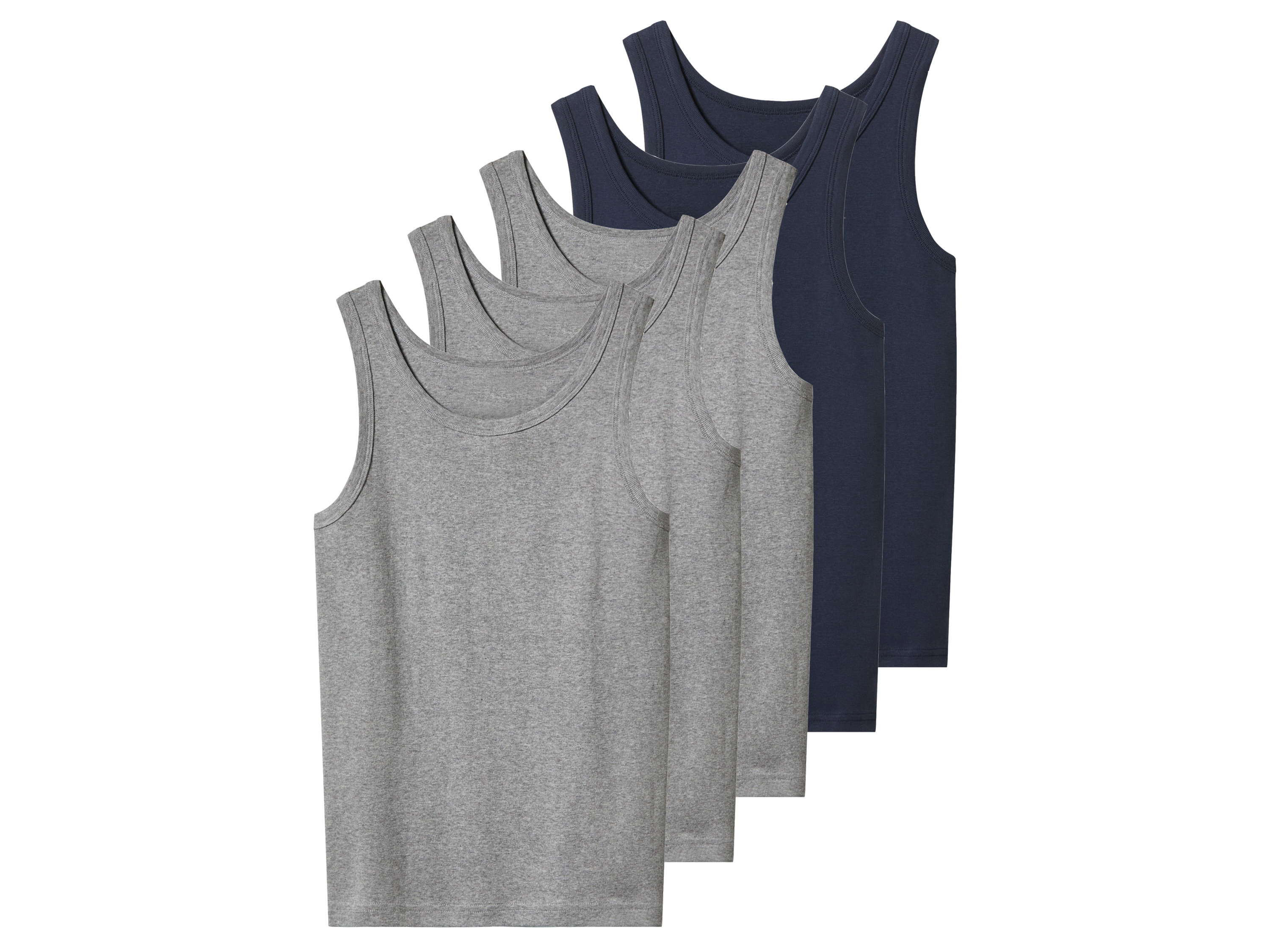 esmara Set van 5 kinder hemden (Grijs/donkerblauw, 158/164)