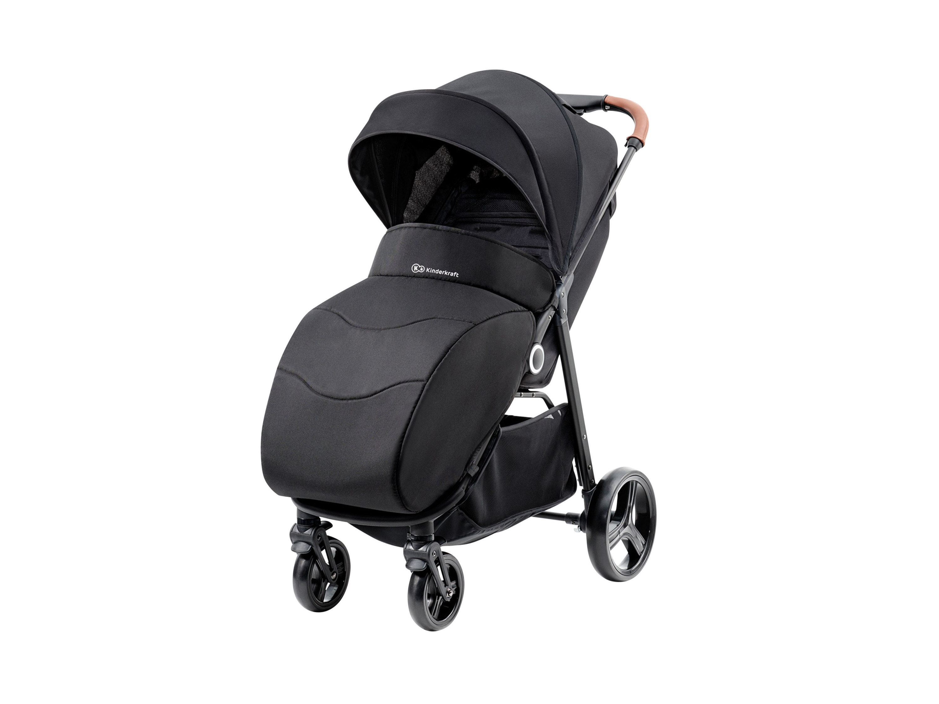 KINDERKRAFT Kinderwagen GRANDE Classic, 0-4 jaar, tot 22 kg (Zwart)