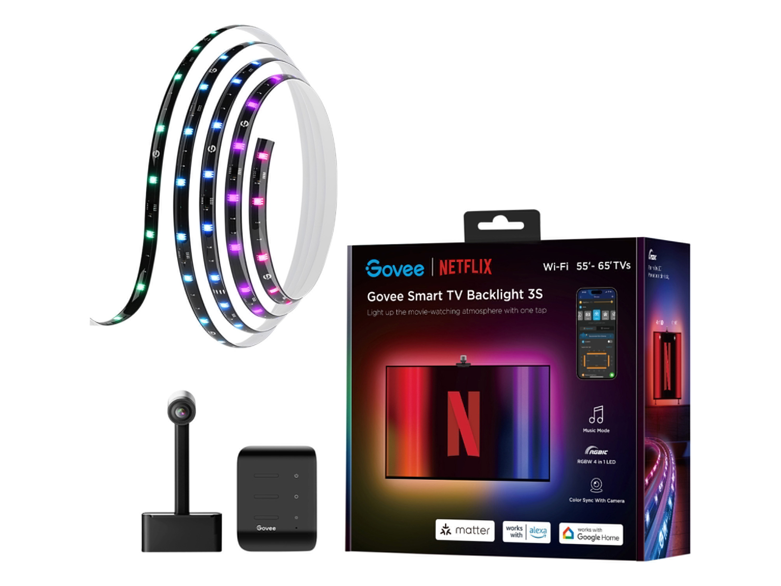 Govee Smart TV backlight 3S - voor 55-65 inch scherm afbeelding