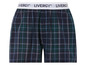 Blauwe en groene geruite boxershorts van Livergy.