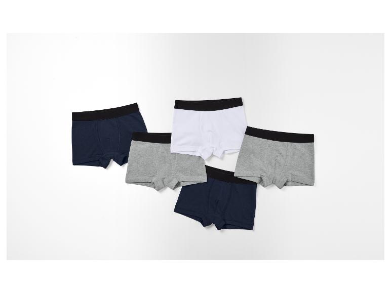 Set boxershorts: wit, grijs en donkerblauw.