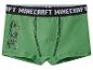 Groene kinder Minecraft boxershorts met Creeper-patroon en 'READY, SET, CRAFT' tekst.