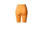 Oranje geribde fiets shorts.