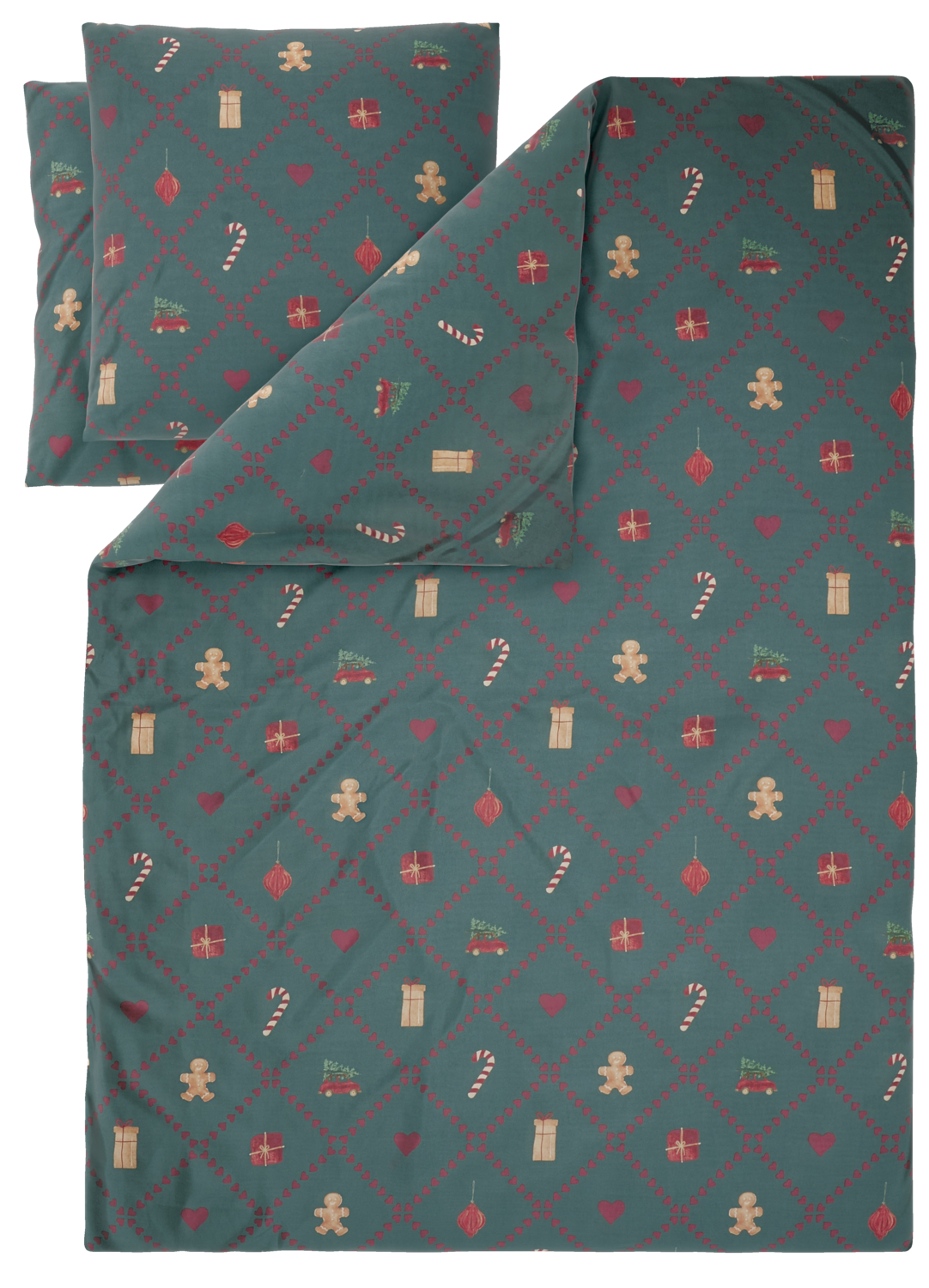 LIVARNO Microvezel-satijnen beddengoed, 240 x 220 cm. (Groen)