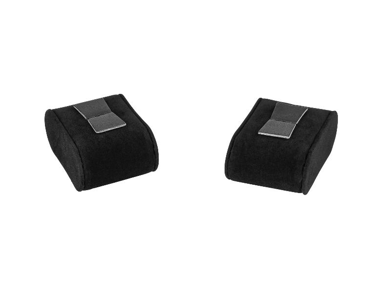 Twee zwarte horlogekussens voor display of opslag