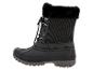 Zwarte winterlaarzen met veters en bontrand