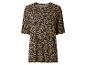 Geribbelde T-shirtjurk met luipaardprint