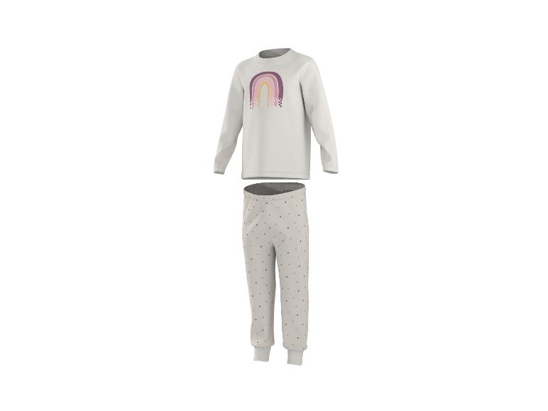 Kinderpyjama met lange mouwen en regenboogprint, stippenbroek