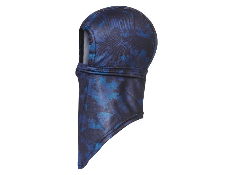 Blauwe bivakmuts met camouflagepatroon