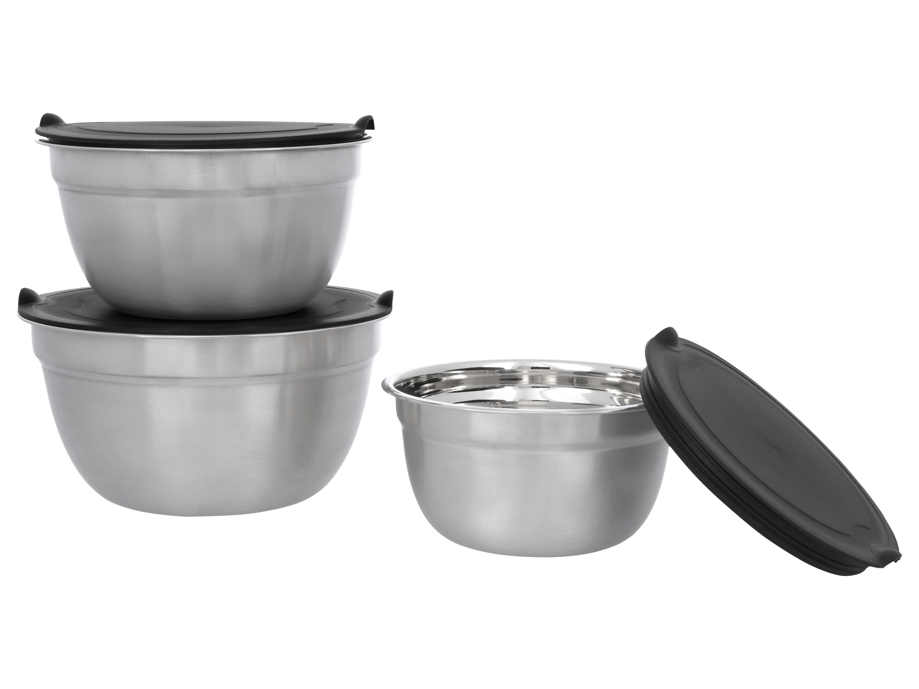 SILVERCREST Set van 3 RVS schalen afbeelding