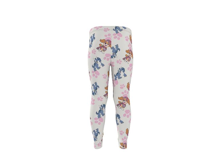 Witte kinderlegging met puppy- en roze pootafdrukkenpatroon