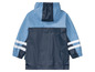 Blauw regenjas met witte strepen