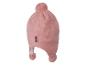 Roze gebreide kinderpet met pompons en Icepeak-logo