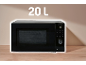 Zwarte 20 L magnetron op een houten oppervlak