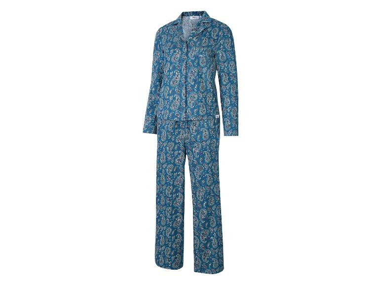 Blauwe pyjamaset met paisleyprint.