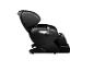 Zwarte massagestoel met afstandsbediening, zijaanzicht