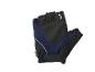 Korte fiets handschoenen, donkerblauw en zwart design.