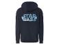Een donkerblauwe hoodie met een Star Wars-logo.