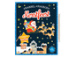 Kerst-krasboek met glitterpagina's, Santa en rendieren