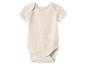 Crèmekleurige baby romper met korte mouwen