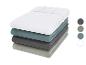 Set van 4 hoeslakens in wit, blauw, donkergrijs en lichtgroen