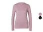 Dames sportshirt met lange mouwen in roze met een wit logo
