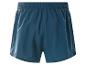 Donkerblauwe herensportshorts met elastische tailleband en mesh inzetstukken.