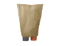 Beige plantenhoes, met twee zichtbare potten aan de onderkant